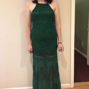 Green lace dress